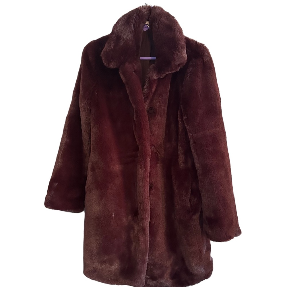 Soft Purple Faux Fur Loft Women’s Winter Coat Size Small